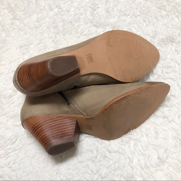 Frye Ash Reina Leather Booties Sz 10 - Picture 8 of 11